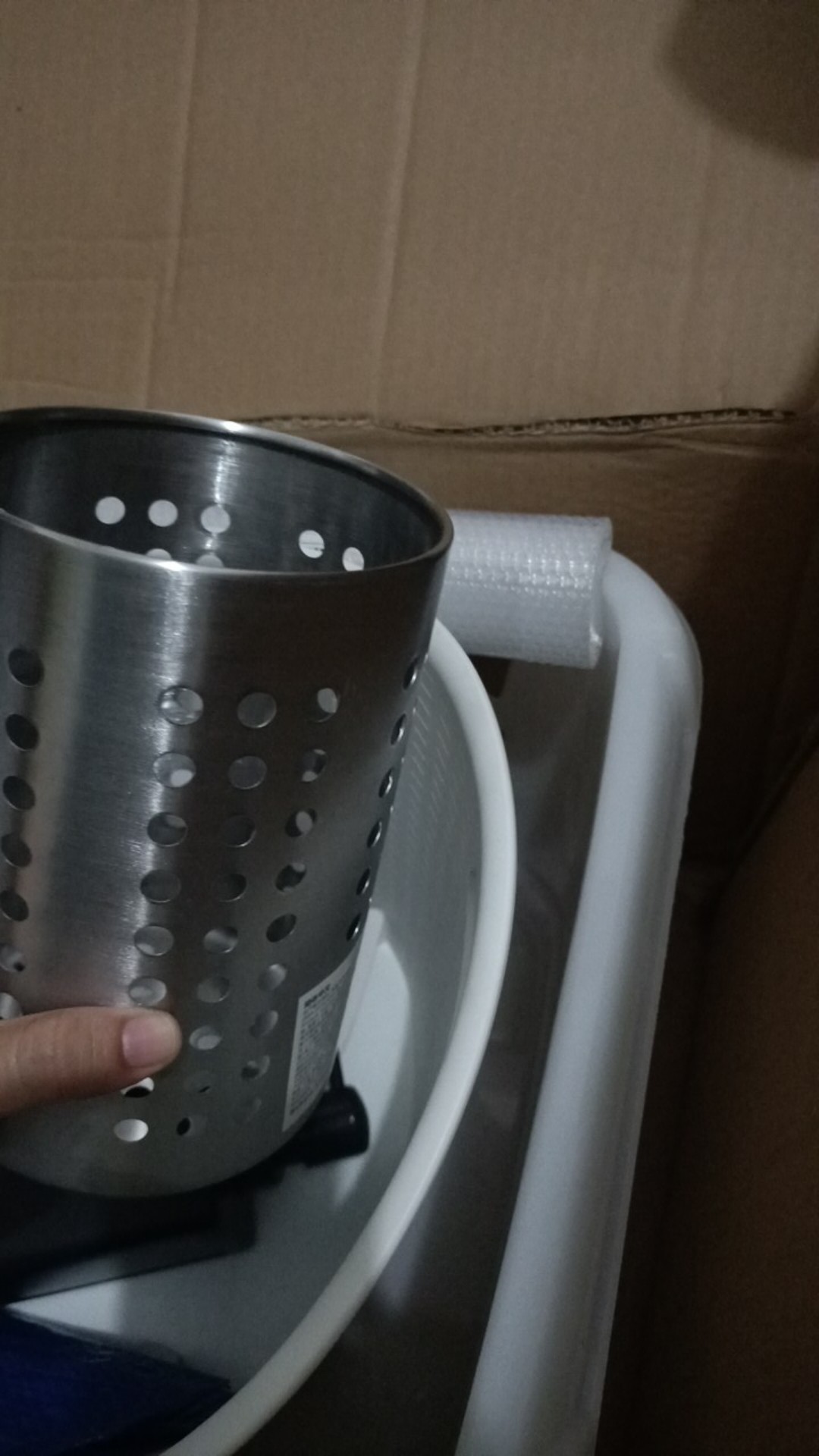 Tempat Penyimpanan Peralatan Makan, 18cm Baja Tahan Karat Or569