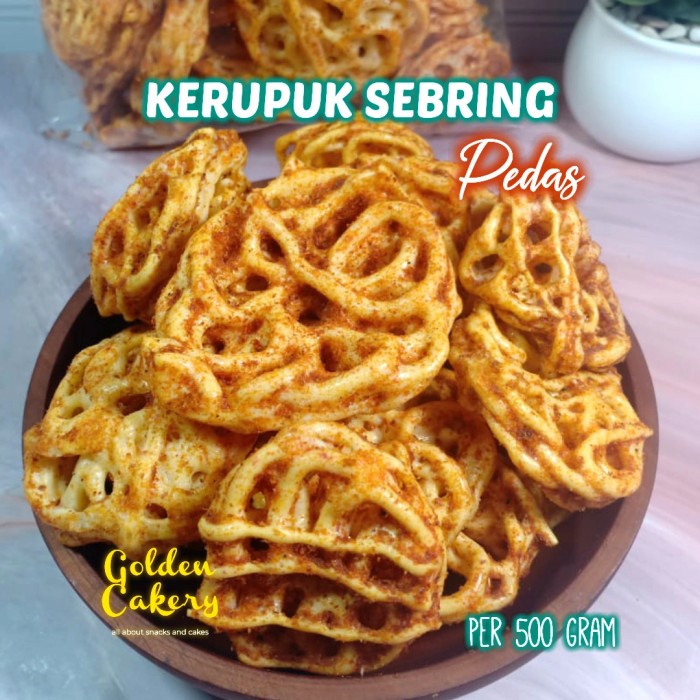 

KERUPUK KRUPUK SEBLAK SEBRING PEDAS TERLARIS PER 500 GRAM - BARU