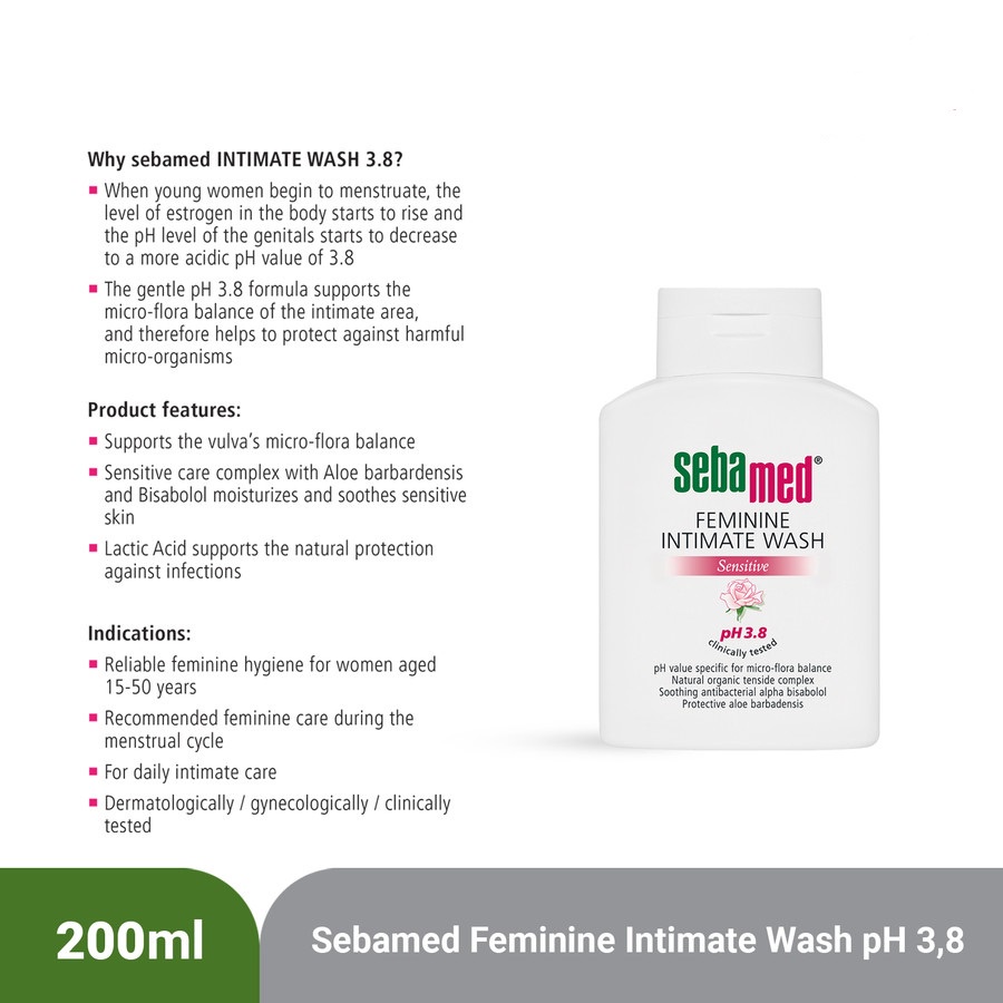 SABUN WANITA SEBAMED FEMININE INTIMATE WASH PH 3,8 200ML