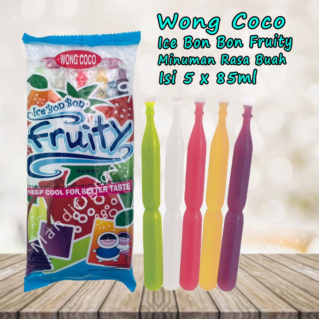 Ice Bon Bon Fruity *Wong Coco * Minuman Rasa Buah * Isi 5x85ml