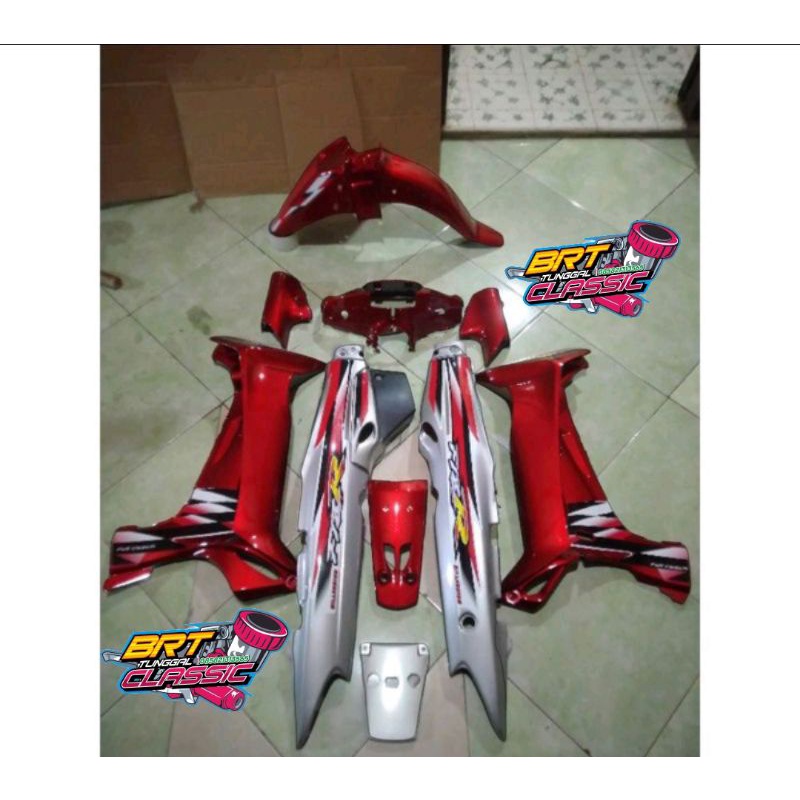 murah cover bodi body fiz r full set halus silver merah maron