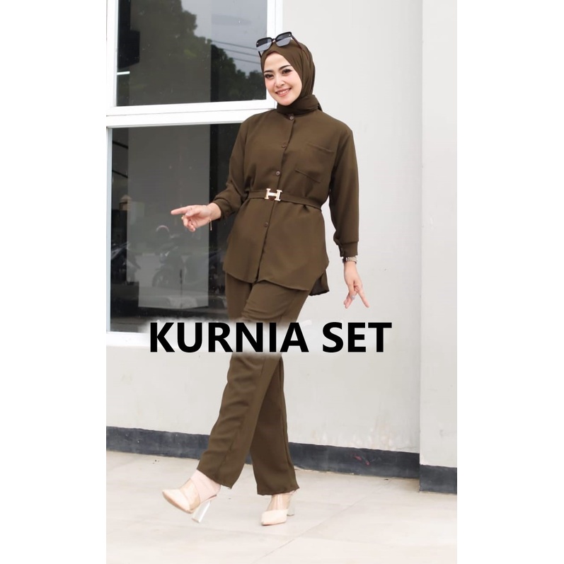 ONE SET VIRAL KURNIA SET CRINKEL II SETELAN KURNIA BAHAN CRINKEL II ARRAZAQU COLLECTION