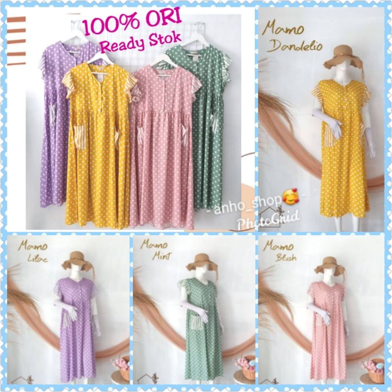 Home Dress/Daster MAMO DANDELIO polka ORI BY Momie Dress