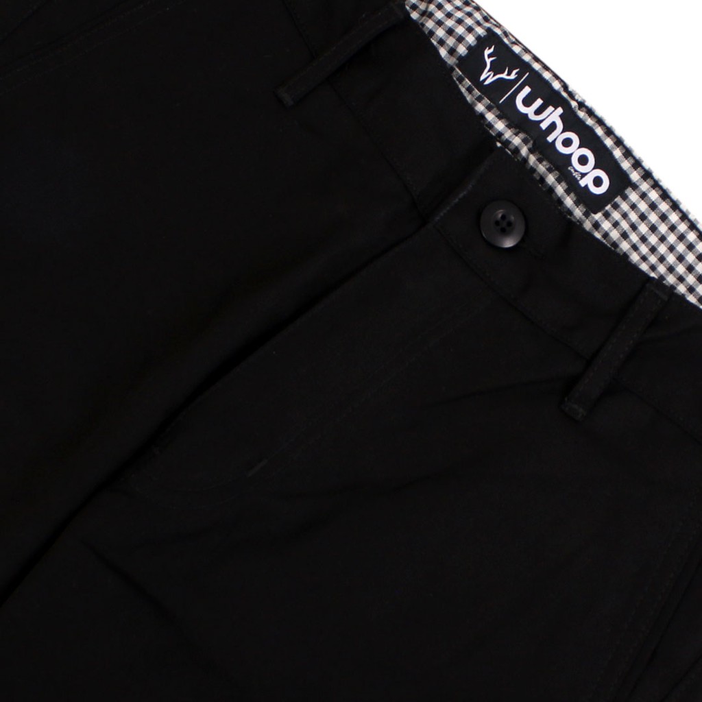 Whoopculture &quot;Muntjac&quot; Black Checkerboard Chino