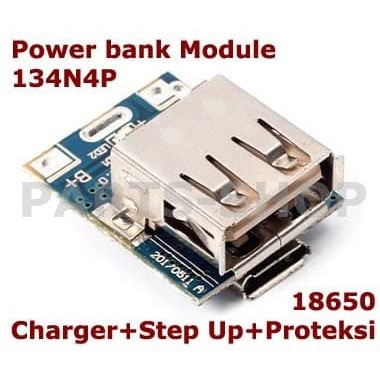 Power Bank DIY module Charger Step Up Proteksi 1A 18650 battery 134N4P