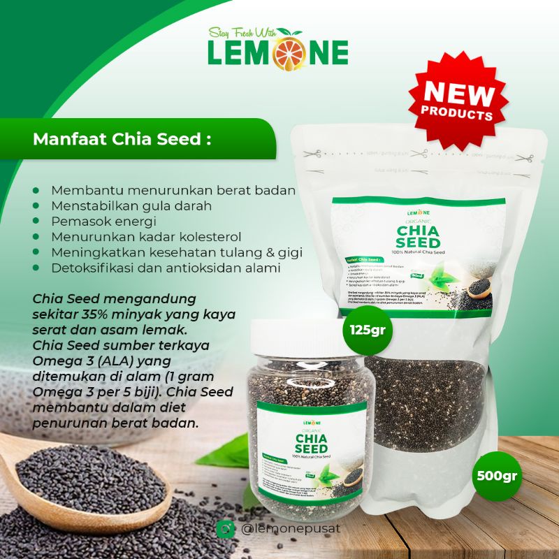 

Chia seed Organik,500gr,bisa, grosir, biji chia,