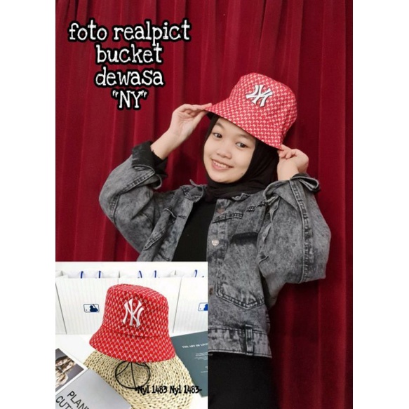 Bucket dewasa topi bucket hats sublim NY/D*OR