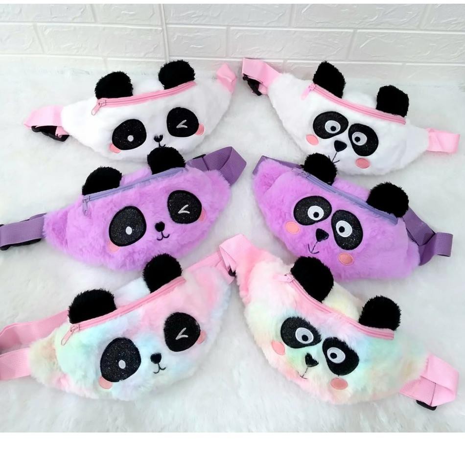 ✮ Waistbag unicorn bulu tas pinggang anak perempuan bulu boneka unicorn ☀