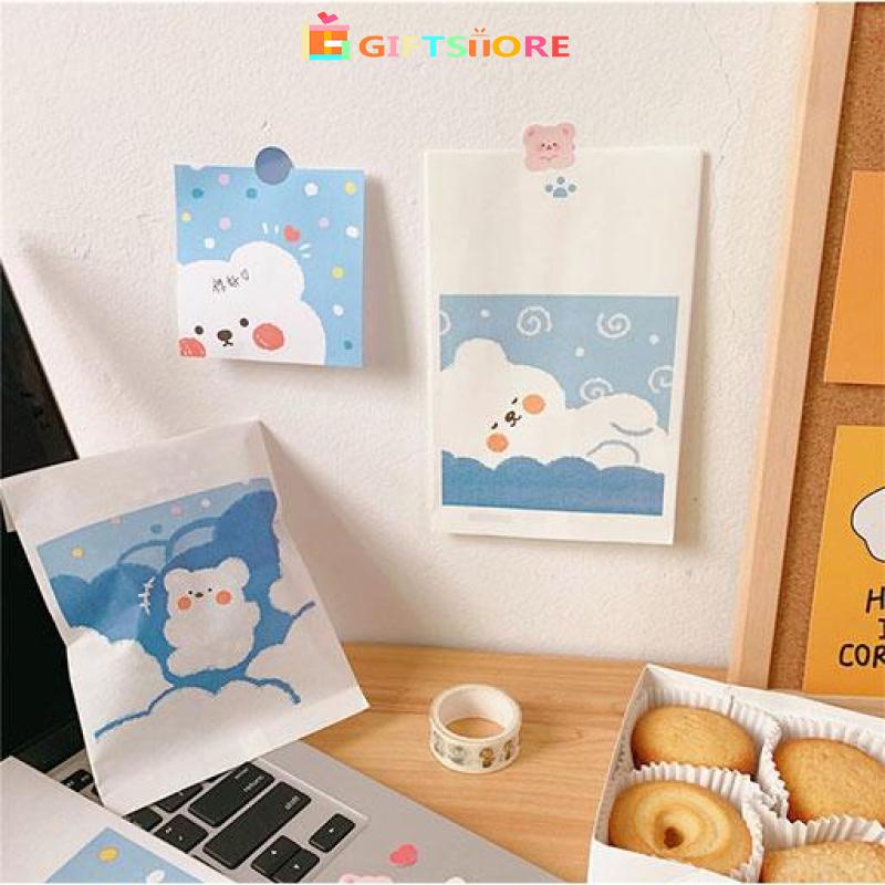 

[Readystock]Tas Penyimpanan Kertas Kartun Lucu Awan Beruang Mini Paper Bag Pose Dekorasi Alat Peraga-GS