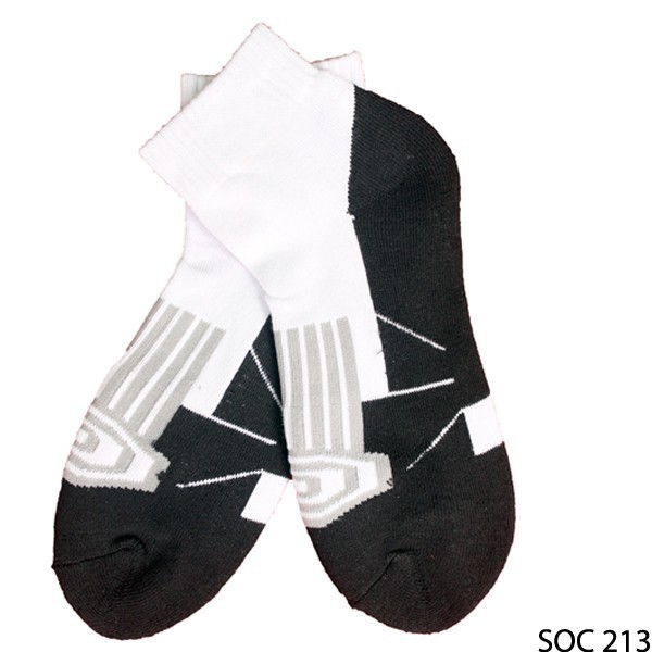 Kaos Kaki Warna Katun Hitam – Putih – SOC 213