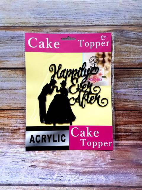 WEDDING CAKE TOPPER ENGAGEMENT KUE TUNANGAN SANGJIT HAPPILY EVER AFTER KUE CINDERELLA AKRILIK DEKOR