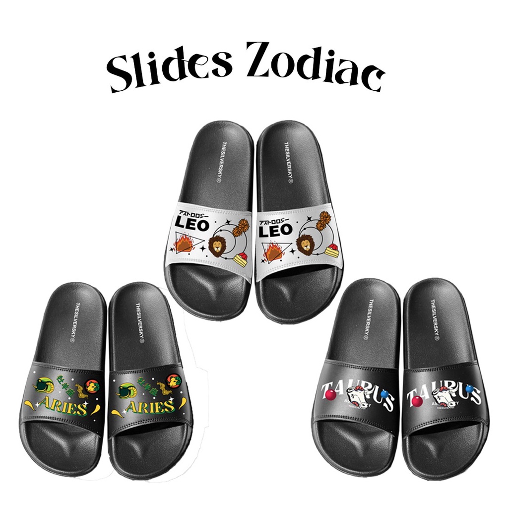 Thesilversky Zodiac Premium Slide Sandal Slip On