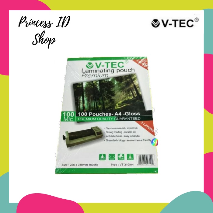 

PLASTIK LAMINATING POUCH V-TEC VT 310 - A4