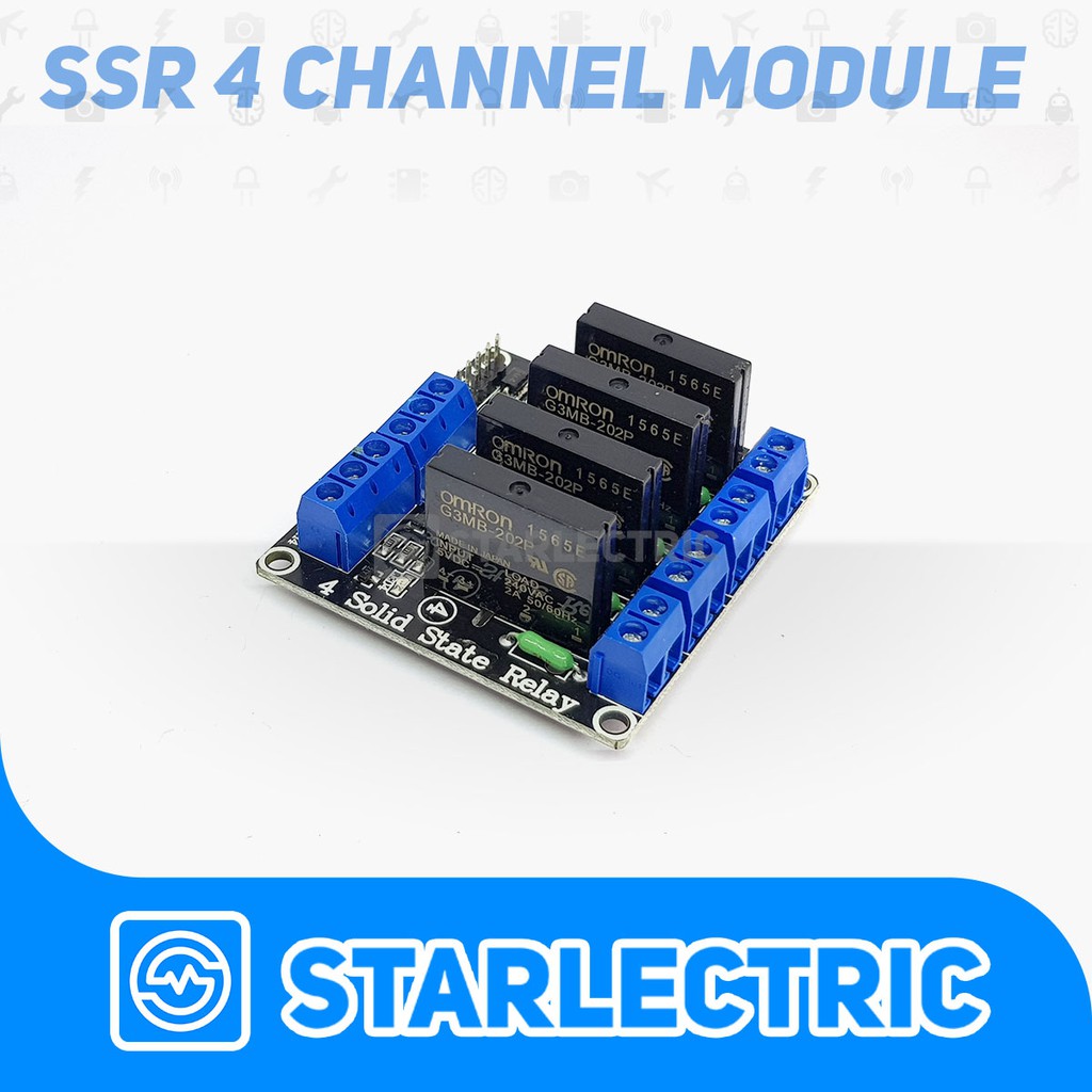 SSR Solid State Relay Module 4 Channel 5V DC for Arduino