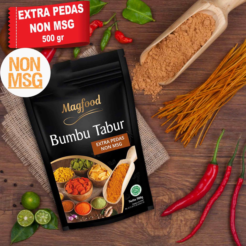 Magfood Bumbu Tabur Extra Pedas Tanpa Penguat Rasa 500 gram