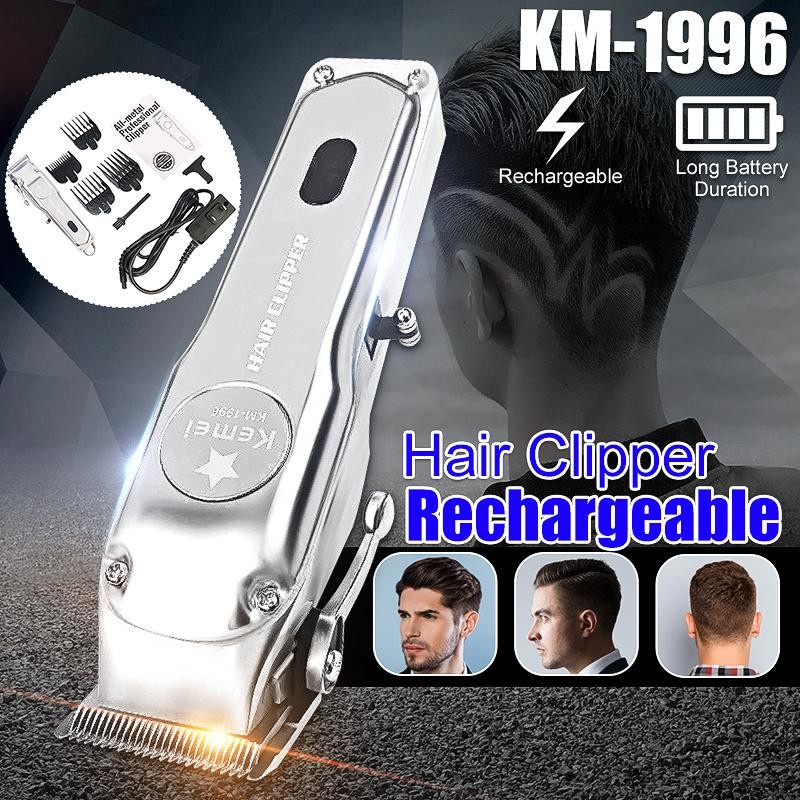 Kemei KM-1996 Alat Cukur Rambut Elektrik Cordless Tanpa Kabel