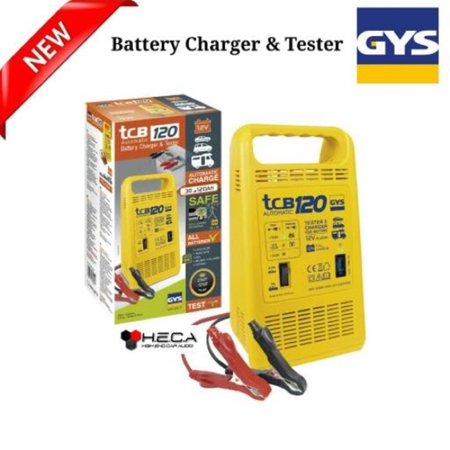 GYS TCB-120 Battery Charger & Tester Baterai Starter Jumper Aki Mobil