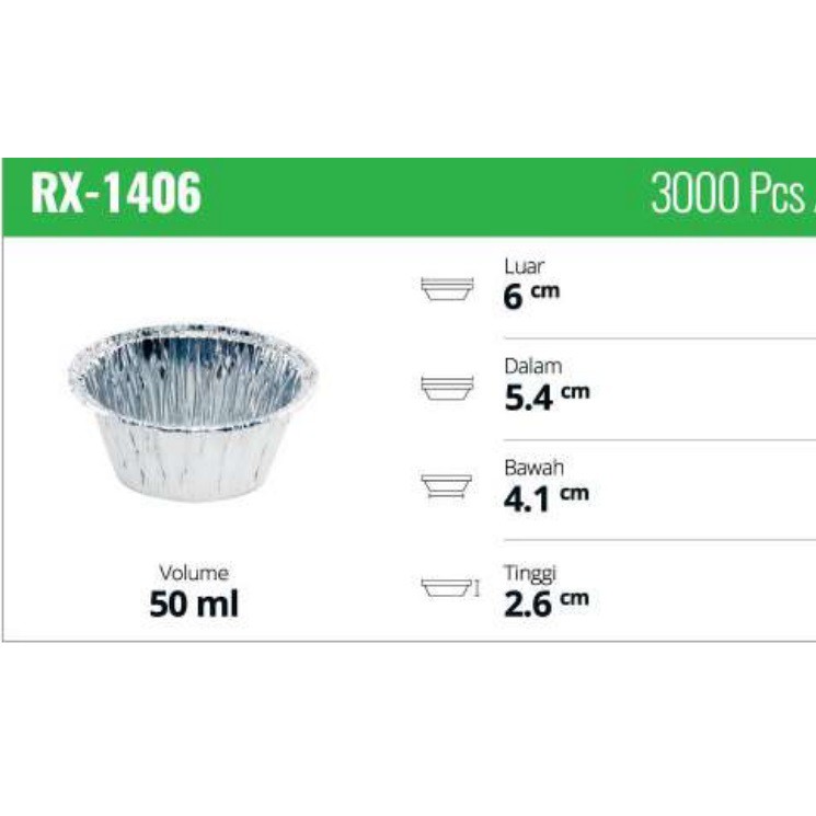 Jual aluminium foil cup rx1406 Shopee Indonesia