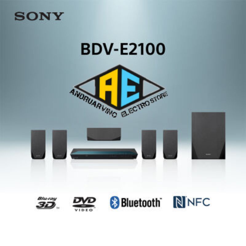 SONY HOME THEATER 5.1CH BDV-2100 BLUETOOTH BLURAY 3D 1000W PMPO