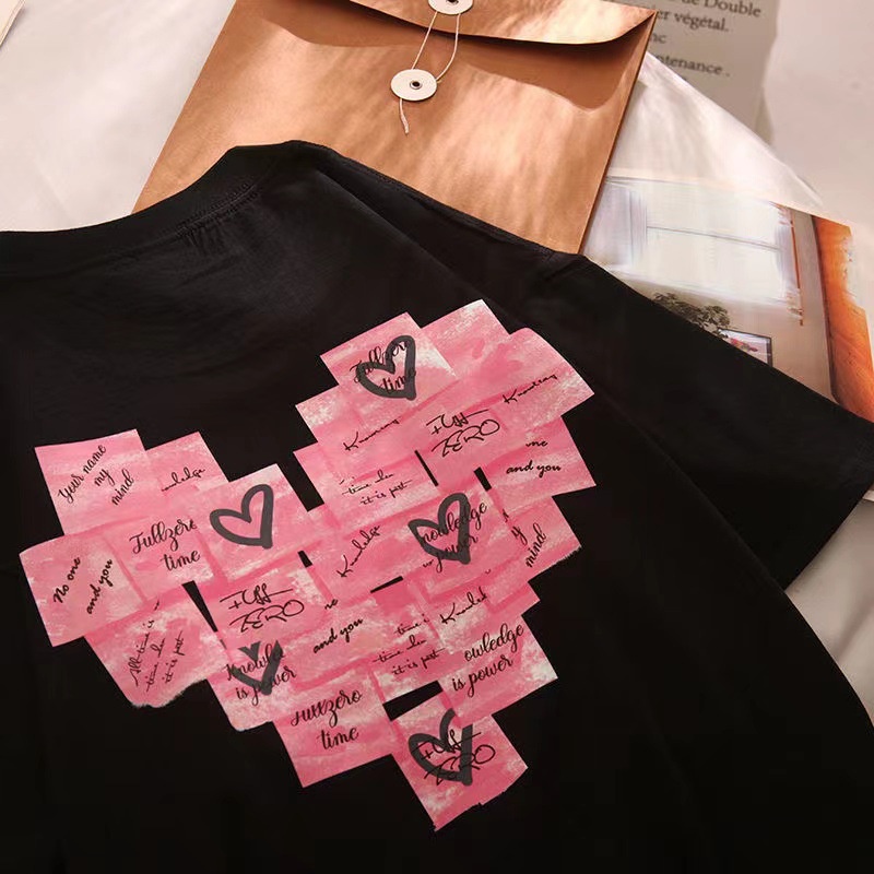 [✅BISA COD] #Sisjuly# Wanita baru katun longgar wanita lengan pendek T-shirt musim panas merek fashion plus ukuran pasanga