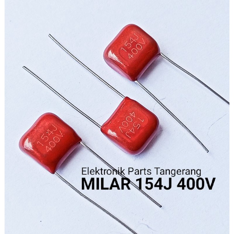 Jual KAPASITOR MILAR 154J 400V CAPACITOR MILAR 154J 400V KAPASITOR