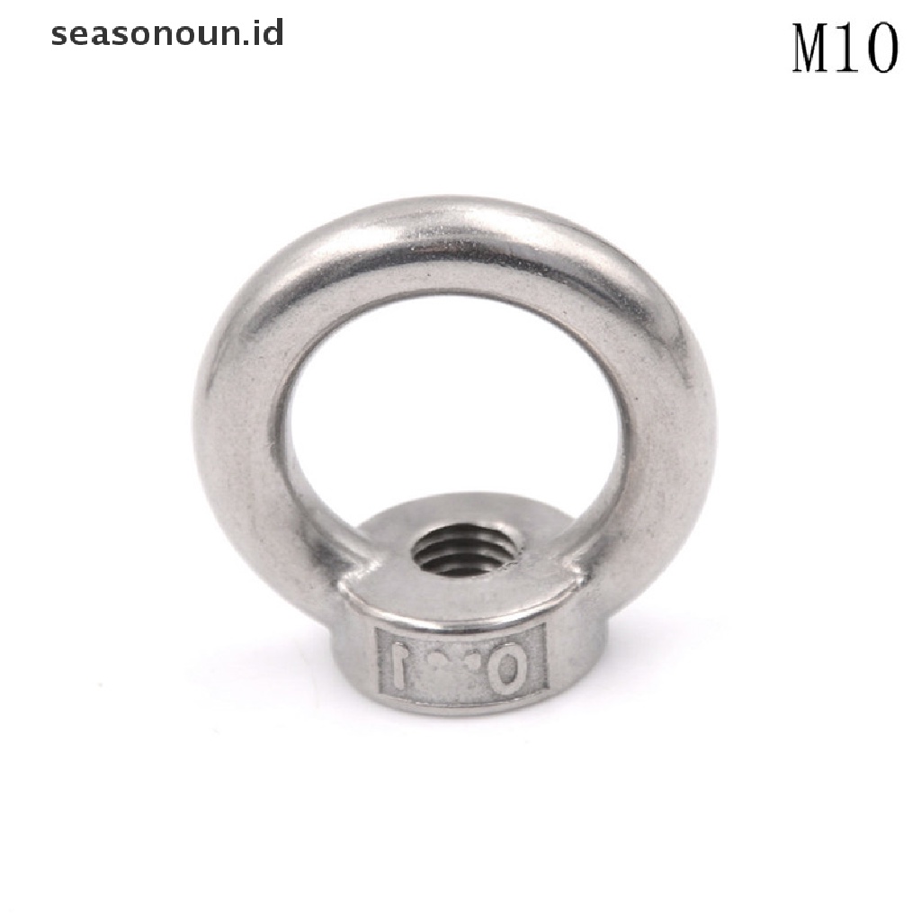 【seasonoun】 M5/M6/M8/M10/M12 304 Stainless Steel Lifting Eye Nut Ring Shape Nuts .