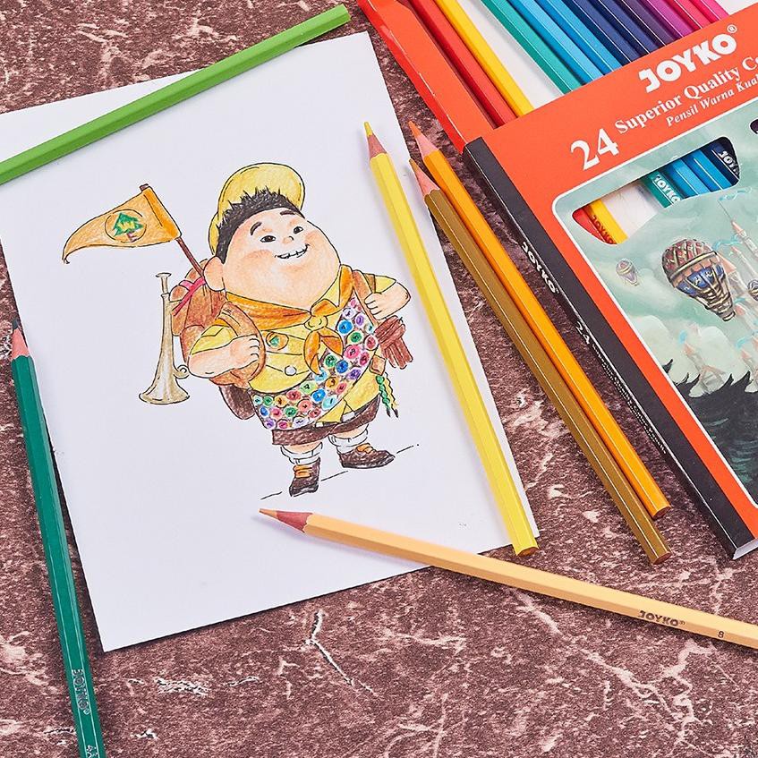 

(kode-655) Color Pencil / Pensil Warna Joyko CP-101 / 24 Warna ..