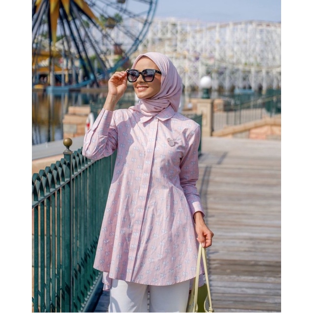 benang jarum disney Pink buttonscarves