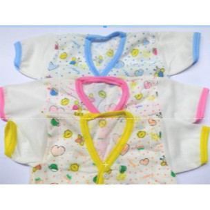 3 Pcs Baju Bayi Newborn Baby Kancing Depan Full Print LOVE YOU SWEET Usia 0-3bln