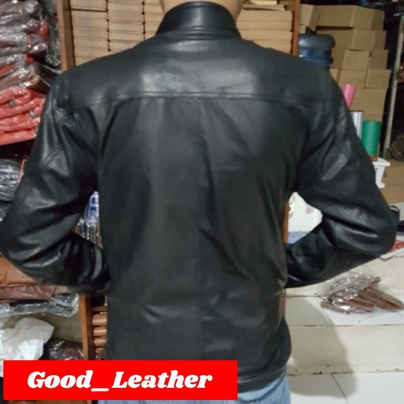 Jaket Kulit Asli Pria Casual Garansi Kulit Asli