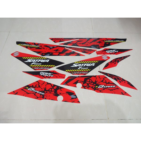Stiker Bodi & Lis Body & Striping Satria Fu Fi 2018 Merah