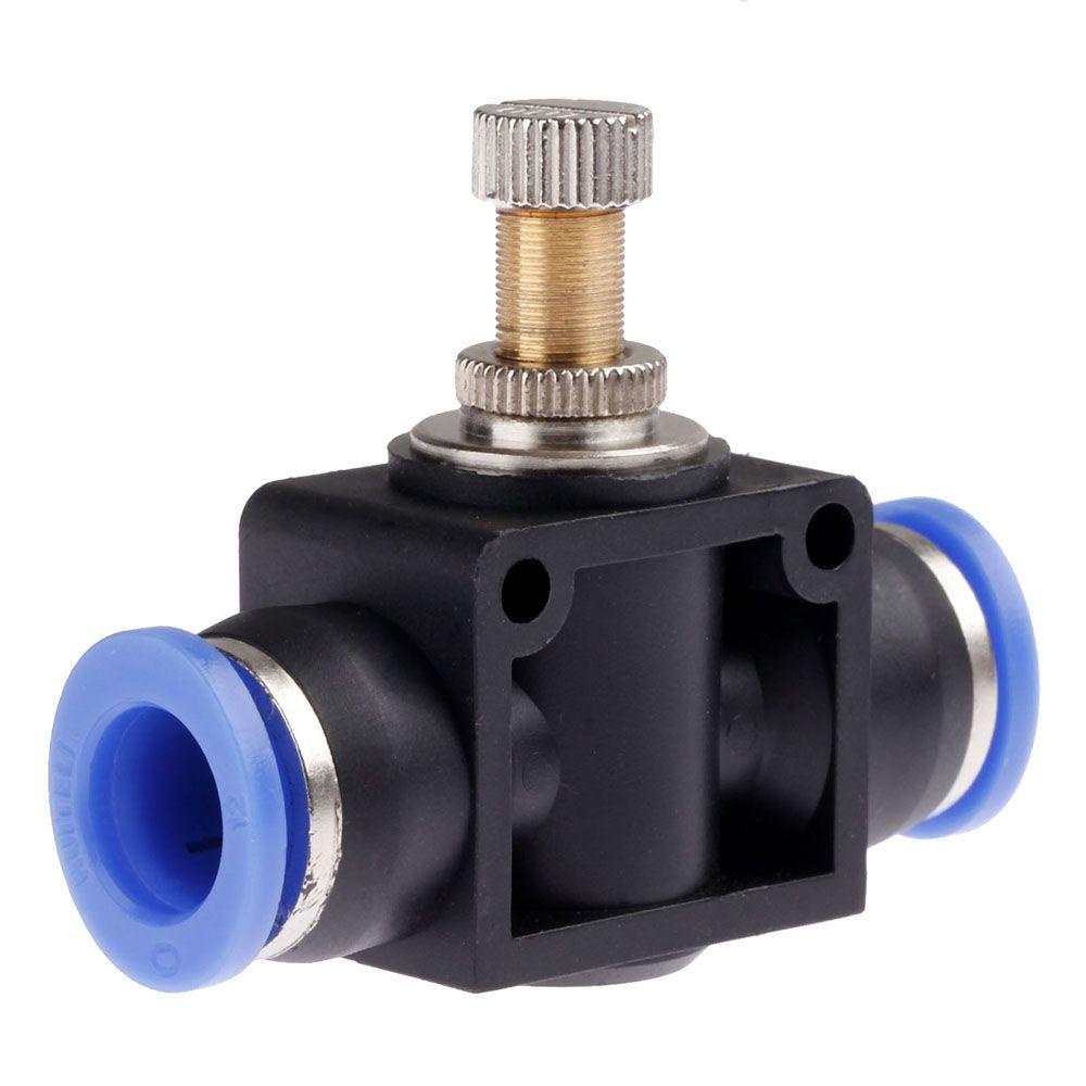 【 ELEGANT 】 Throttle Valve Push In Selang Air Adjust Valve Konektor Fitting Aliran Udara Pneumatic Valve