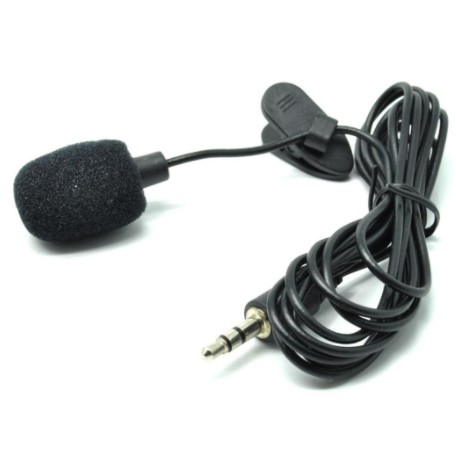 3.5mm Microphone with Clip for Smartphone / Laptop / Tablet PC - SR-503 - Black