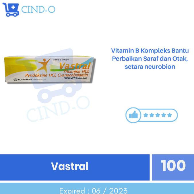 Produk Terbaik] Vastral Per Box - Vitamin vit B, Suplemen Otak Neurobion