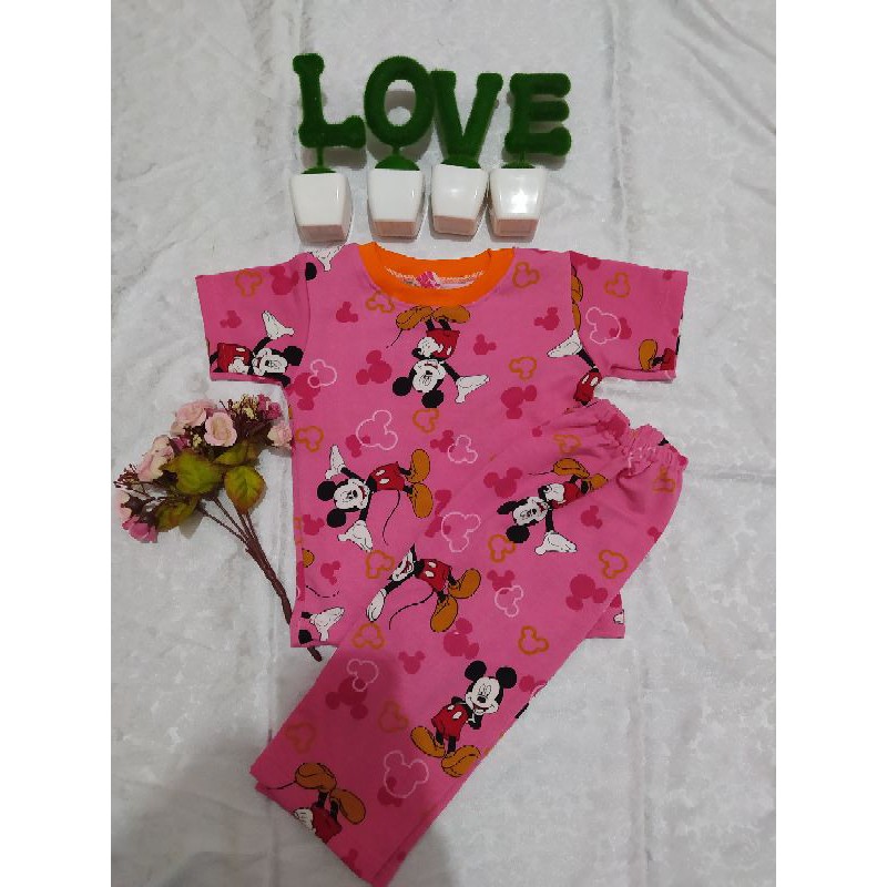 PIYAMA ANAK KAOS MOTIF MICKEY MOUSE