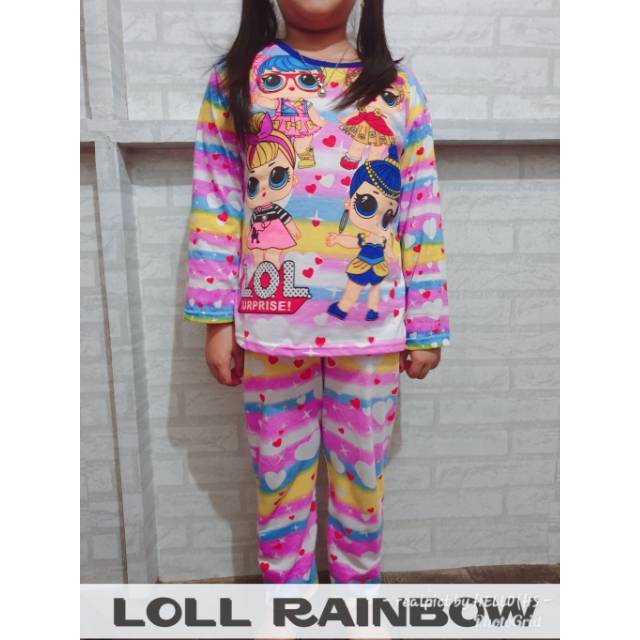 PIYAMA PP ANAK RAINBOW REALPICT/STELAN ANAK SANTAI/SET ANAK ANAK