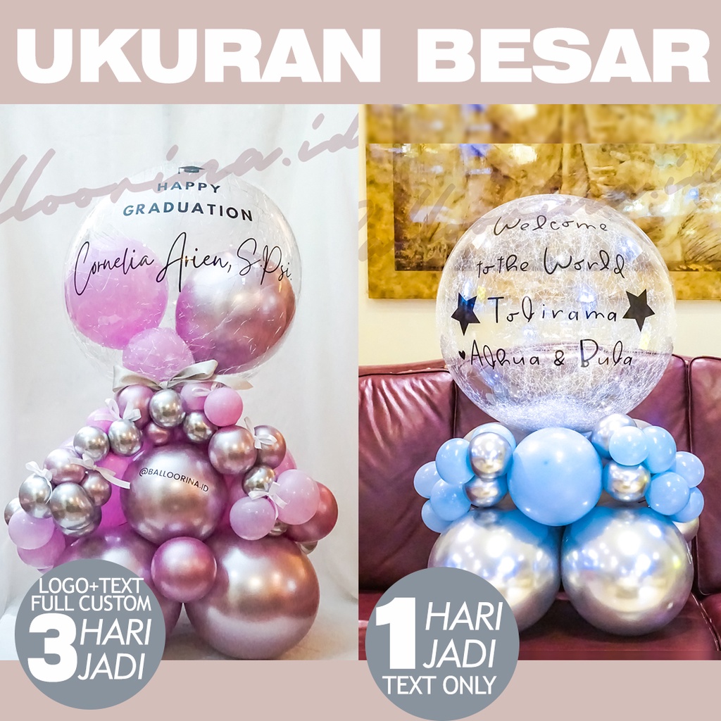 FLOOR BUBBLE BOUQUET. Balon Ucapan Semarang Ukuran Besar Standing, untuk acara baby shower, pembukaa