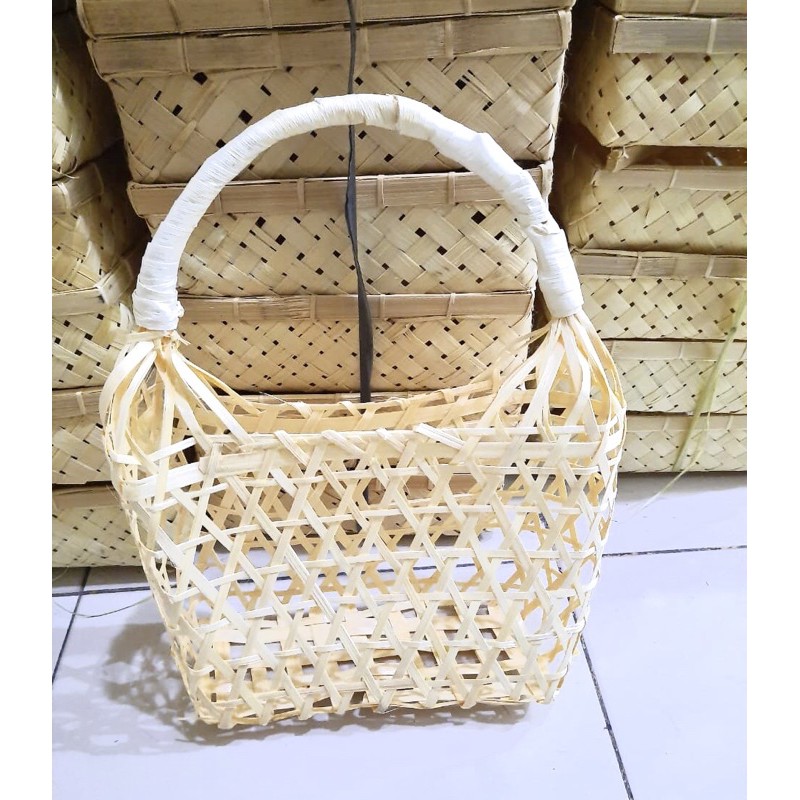 BESEK ANYAMAN/HAMPERS BESEK KERANJANG/HAMPERS BESEK ANYAMAN/uk 20x10x15cm/TAS AYAMAN