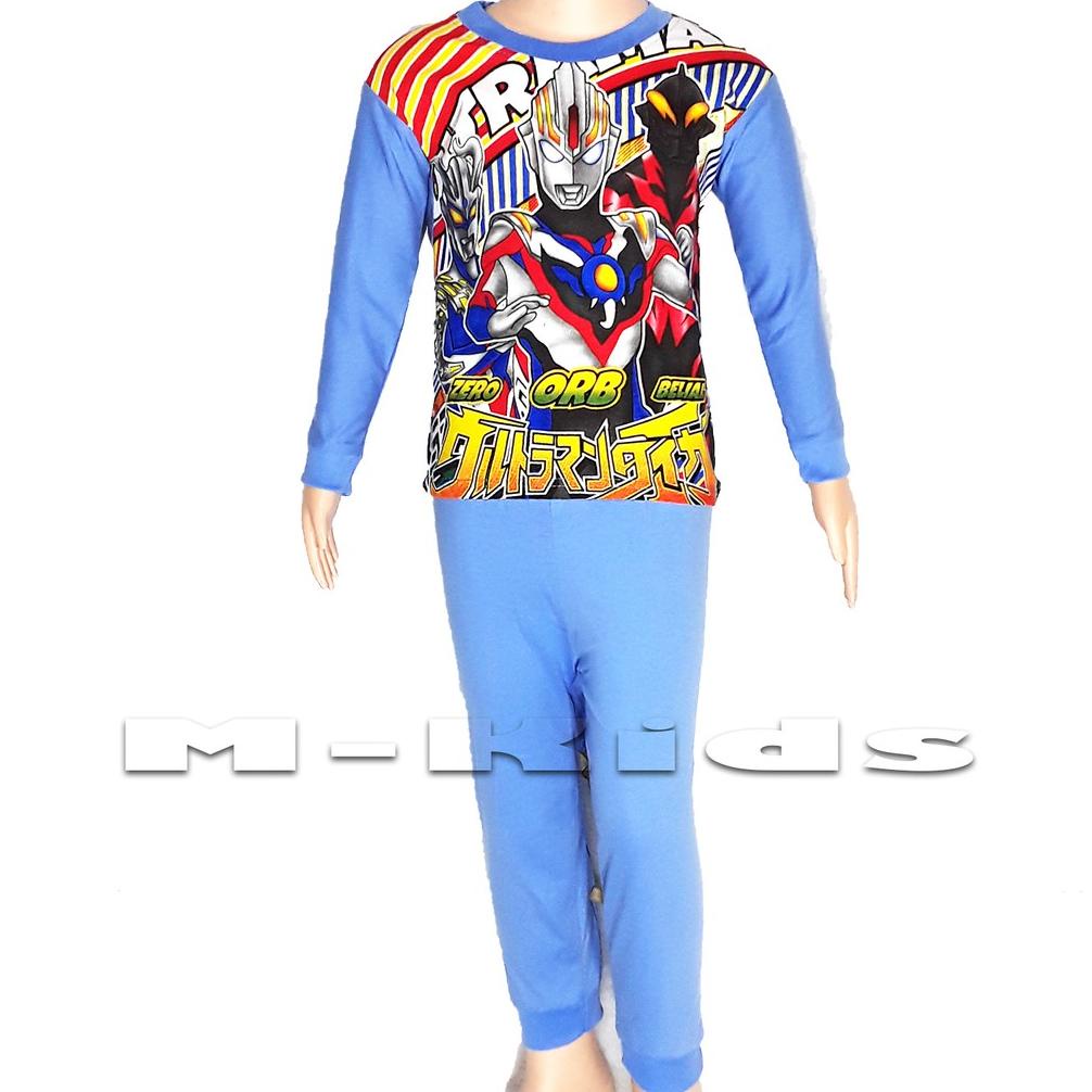 [KODE NDD] MKids88 - Baju Setelan Anak Laki-Laki Superhero Karakter Ultraman / Baju Tidur Anak Piyam