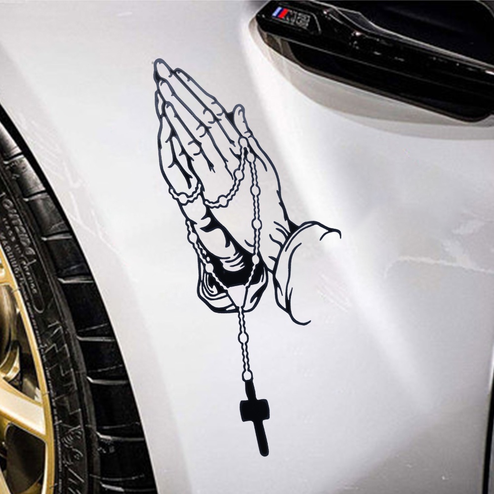 1 Pc Sticker Decal Dekorasi Motor Dan Mobil Motif Tulisan Doa Yesus