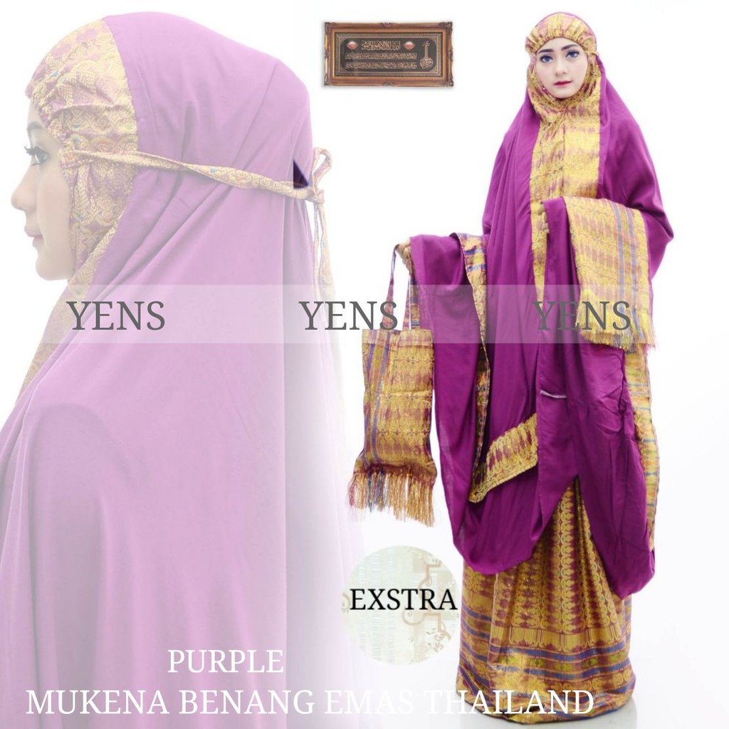 MUKENA SONGKET BENANG EMAS THAILAND EXTRA ORI BY YENS