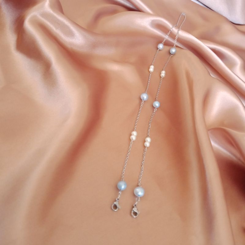 Strap masker mutiara air tawar asli lombok // strap masker // mutiara asli lombok