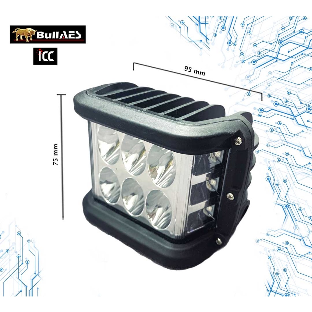 Lampu Tembak Model Shooter 6 Mata Led PLASTIK