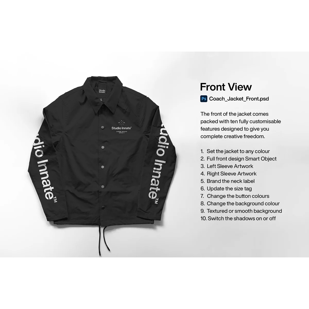 Coach Jacket - Mockup Bundle - Photoshop