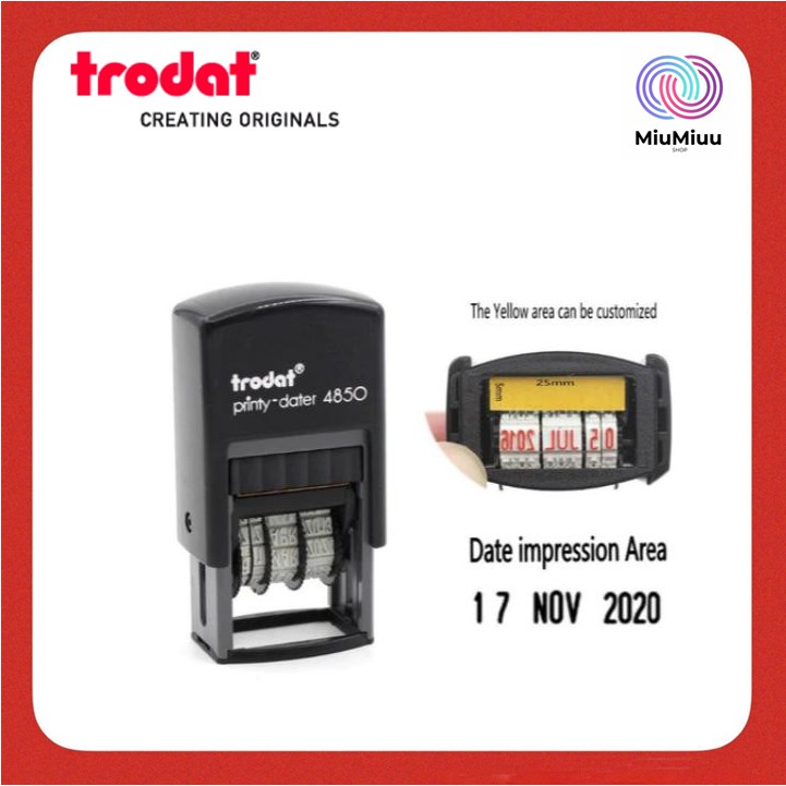 

STEMPEL TANGGAL DATER CUSTOM TRODAT 4850 Dater + Letter Original ( Free Design )