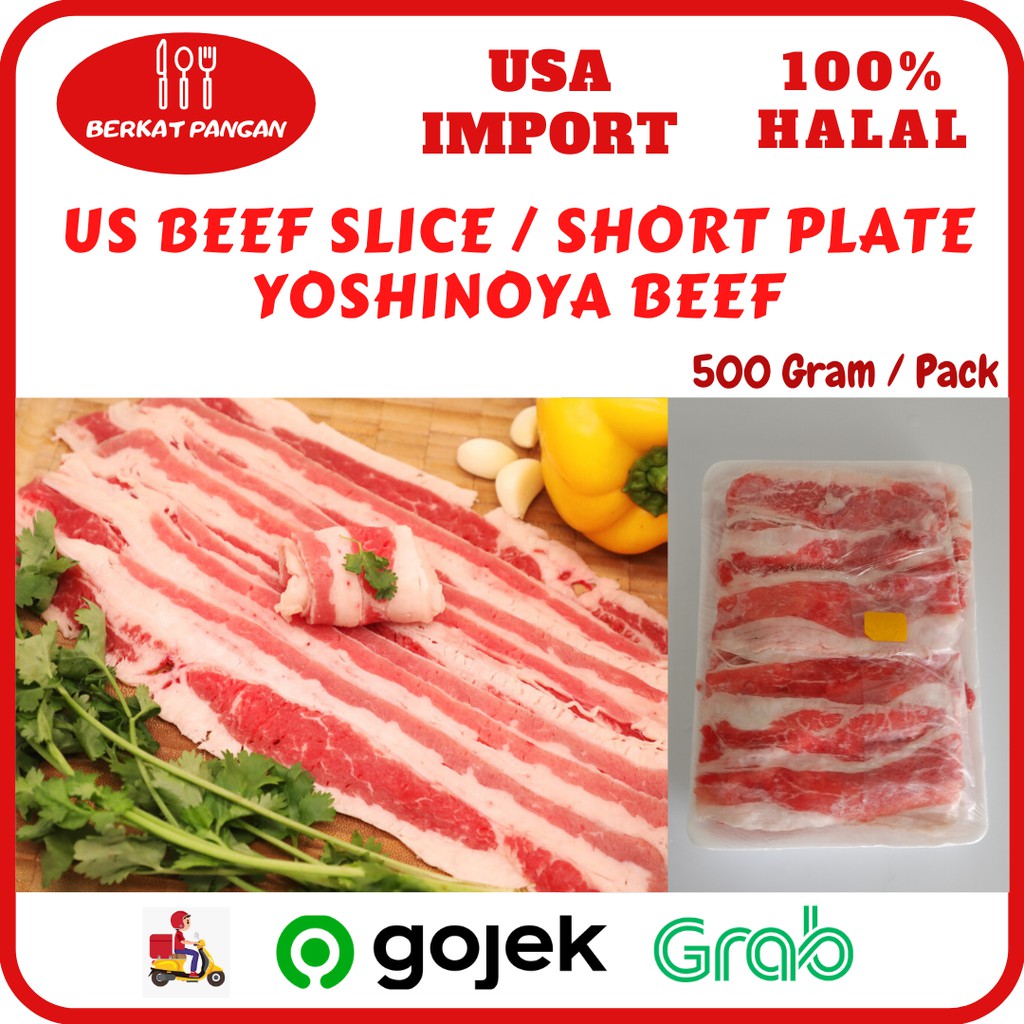 Daging Sapi Lapis US Slice Beef / US Shortplate Slice / Yoshinoya Beef | Shopee Indonesia