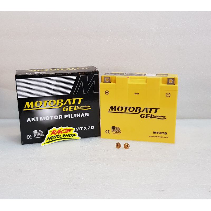 BATERAI - AKI MOTOBATT GEL MTX7D SCORPIO TIGER2000 HERCULES JAGUAR NOUVO