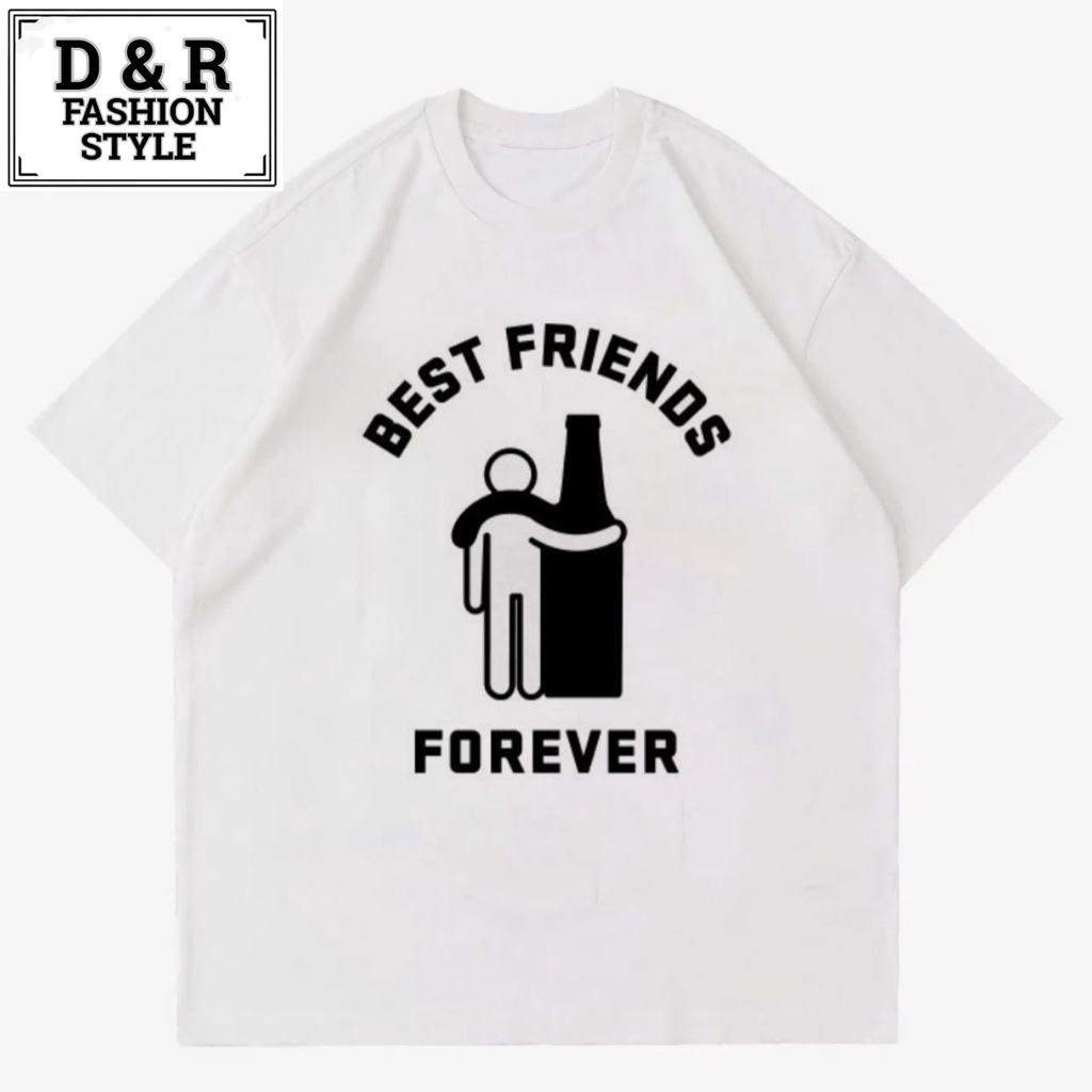 Baju/Kaos Oversize BEST FRIENDS FOREVER Premium Bootleg Vintage Tee Kaos Musik Oversize Oversized T-