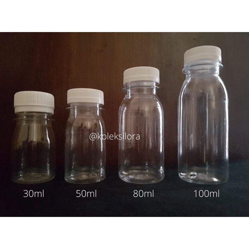Botol Plastik Kosong 100ml 80ml 50ml 30ml Botol Madu Pet Jelly Zamzam Masker Kapsul Pil obat 100 50 