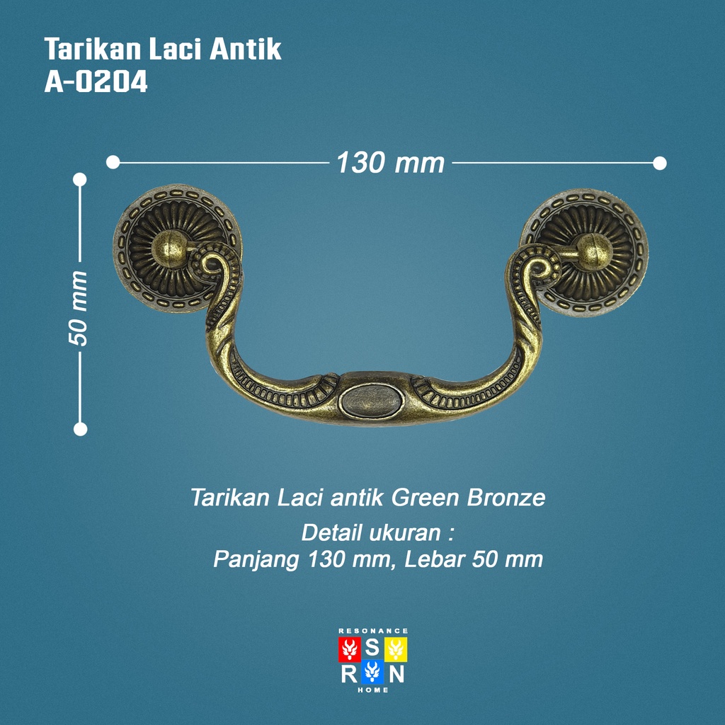 Tarikan Laci Antik Vintage A-0204 / Antique Drawer Handle Resonance Home